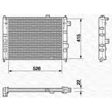 350213559000 MAGNETI MARELLI Радиатор, охлаждение двигателя