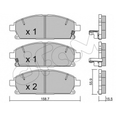 822-406-2 CIFAM Комплект тормозных колодок, дисковый тормоз