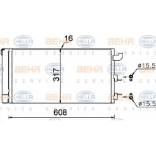 8FC 351 318-721 HELLA Конденсатор, кондиционер