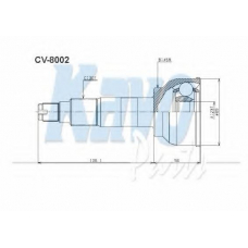 CV-8002 KAVO PARTS Шарнирный комплект, приводной вал