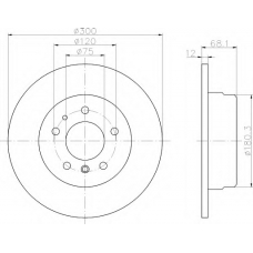 8DD 355 101-751 HELLA Тормозной диск