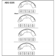 ABS0205 Allied Nippon Колодки барабанные