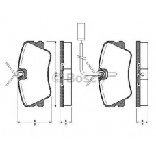 0 986 TB2 586 BOSCH Комплект тормозных колодок, дисковый тормоз