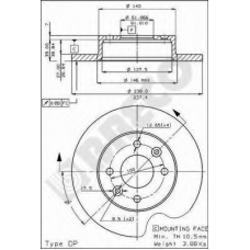 BS 7324 BRECO Тормозной диск