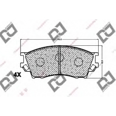 BP1272 DJ PARTS Комплект тормозных колодок, дисковый тормоз