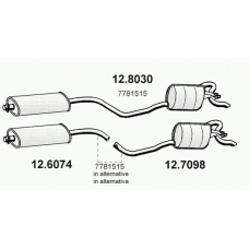 12.6074 ASSO Средний глушитель выхлопных газов