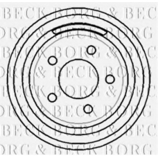 BBR7142 BORG & BECK Тормозной барабан