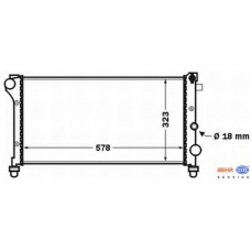 8MK 376 767-761 HELLA Радиатор, охлаждение двигателя