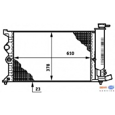 8MK 376 719-421 HELLA Радиатор, охлаждение двигателя