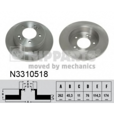 N3310518 NIPPARTS Тормозной диск