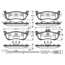 0 986 TB2 783 BOSCH Комплект тормозных колодок, дисковый тормоз