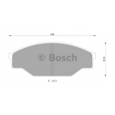 0 986 AB9 130 BOSCH Комплект тормозных колодок, дисковый тормоз