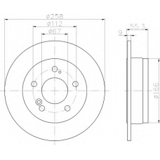 8DD 355 100-951 HELLA Тормозной диск