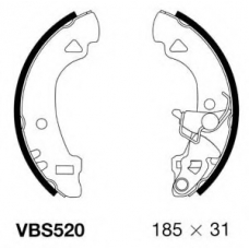 VBS520 MOTAQUIP Комплект тормозных колодок