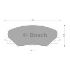 0 986 AB2 298 BOSCH Комплект тормозных колодок, дисковый тормоз