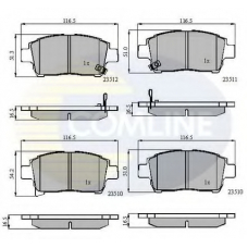 CBP31155 COMLINE Комплект тормозных колодок, дисковый тормоз
