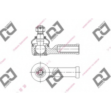 DE1411 DJ PARTS Наконечник поперечной рулевой тяги