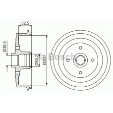 0 986 477 217 BOSCH Тормозной барабан