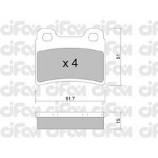 822-535-0 CIFAM Комплект тормозных колодок, дисковый тормоз