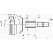 CVJ5307.10 OPEN PARTS Шарнирный комплект, приводной вал