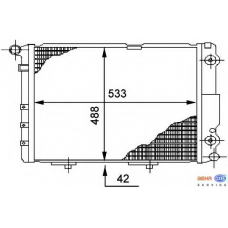 8MK 376 712-464 HELLA Радиатор, охлаждение двигателя