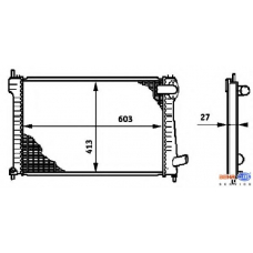 8MK 376 720-151 HELLA Радиатор, охлаждение двигателя