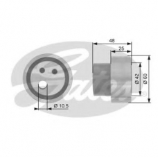T41113 GATES Натяжной ролик, ремень грм