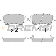 BP3053 BREMSI Комплект тормозных колодок, дисковый тормоз