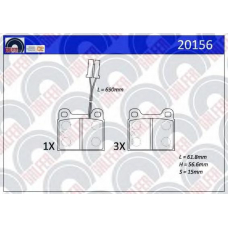 20156 GALFER Комплект тормозных колодок, дисковый тормоз