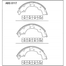 ABS0117 Allied Nippon Колодки барабанные