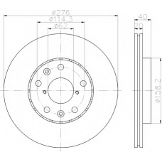 8DD 355 117-881 HELLA Тормозной диск