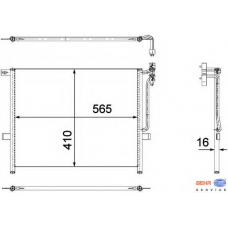 8FC 351 304-511 HELLA Конденсатор, кондиционер