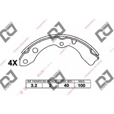 BS1160 DJ PARTS Комплект тормозных колодок