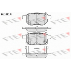 BL2582A1 FTE Комплект тормозных колодок, дисковый тормоз