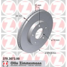 370.3073.00 ZIMMERMANN Тормозной диск