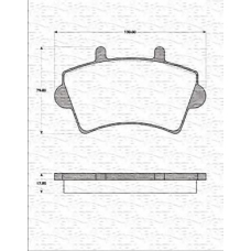 363702161222 MAGNETI MARELLI Комплект тормозных колодок, дисковый тормоз