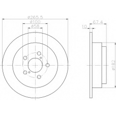 8DD 355 105-331 HELLA Тормозной диск