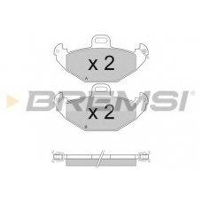 BP2922 BREMSI Комплект тормозных колодок, дисковый тормоз