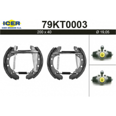 79KT0003 ICER Комплект тормозных колодок