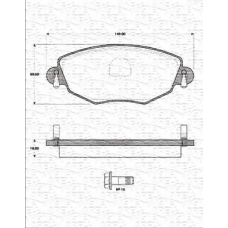 363702161290 MAGNETI MARELLI Комплект тормозных колодок, дисковый тормоз