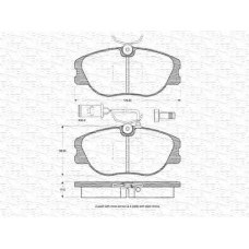 363702160227 MAGNETI MARELLI Комплект тормозных колодок, дисковый тормоз