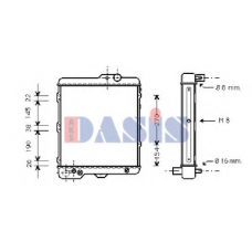 480180N AKS DASIS Радиатор, охлаждение двигателя