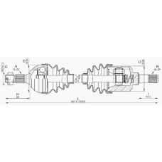 DRS6165.00 OPEN PARTS Приводной вал