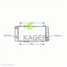 31-0992 KAGER Радиатор, охлаждение двигателя