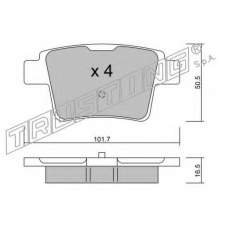 693.0 TRUSTING Комплект тормозных колодок, дисковый тормоз