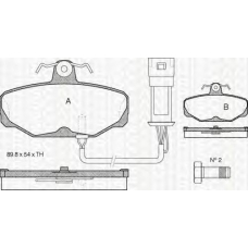 8110 16869 TRIDON Brake pads - rear