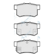 PAD1828 APEC Комплект тормозных колодок, дисковый тормоз