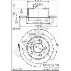 BS 7057 BRECO Тормозной диск