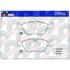 20956 GALFER Комплект тормозных колодок, дисковый тормоз