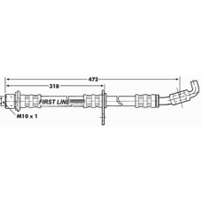 FBH7228 FIRST LINE Тормозной шланг